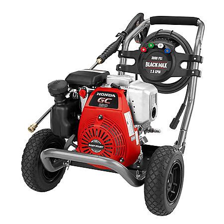 Featuring a durable, hand truck frame design and large 12 in. flat-free wheels this pressure washer is designed for easy transport. Easily access hard to reach areas with the included 25 ft. non-marring high pressure hose. This pressure washer includes 4 quick-connect nozzles (0 degree , 25 degree , 40 degree and Soap) for …